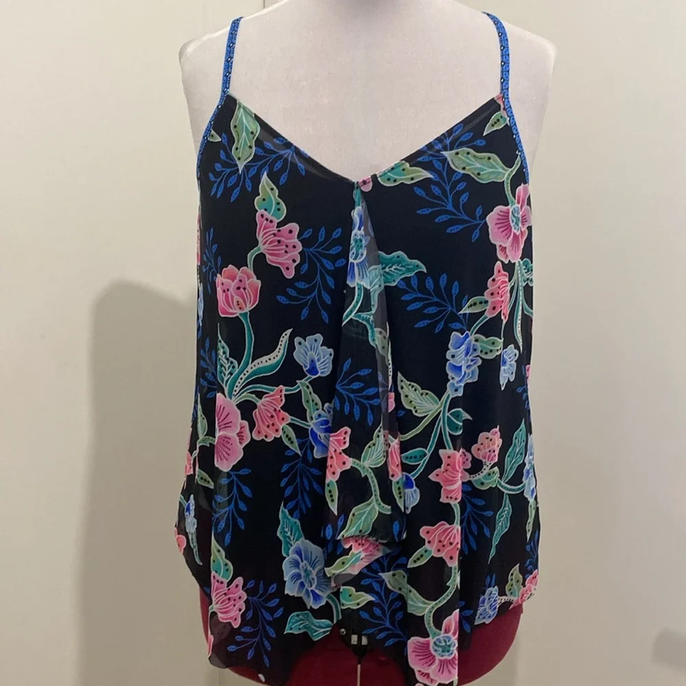Beach House Floral Fantasy Kerry Mesh Tankini Swimsuit |Size 12/14 - Picture 5 of 13